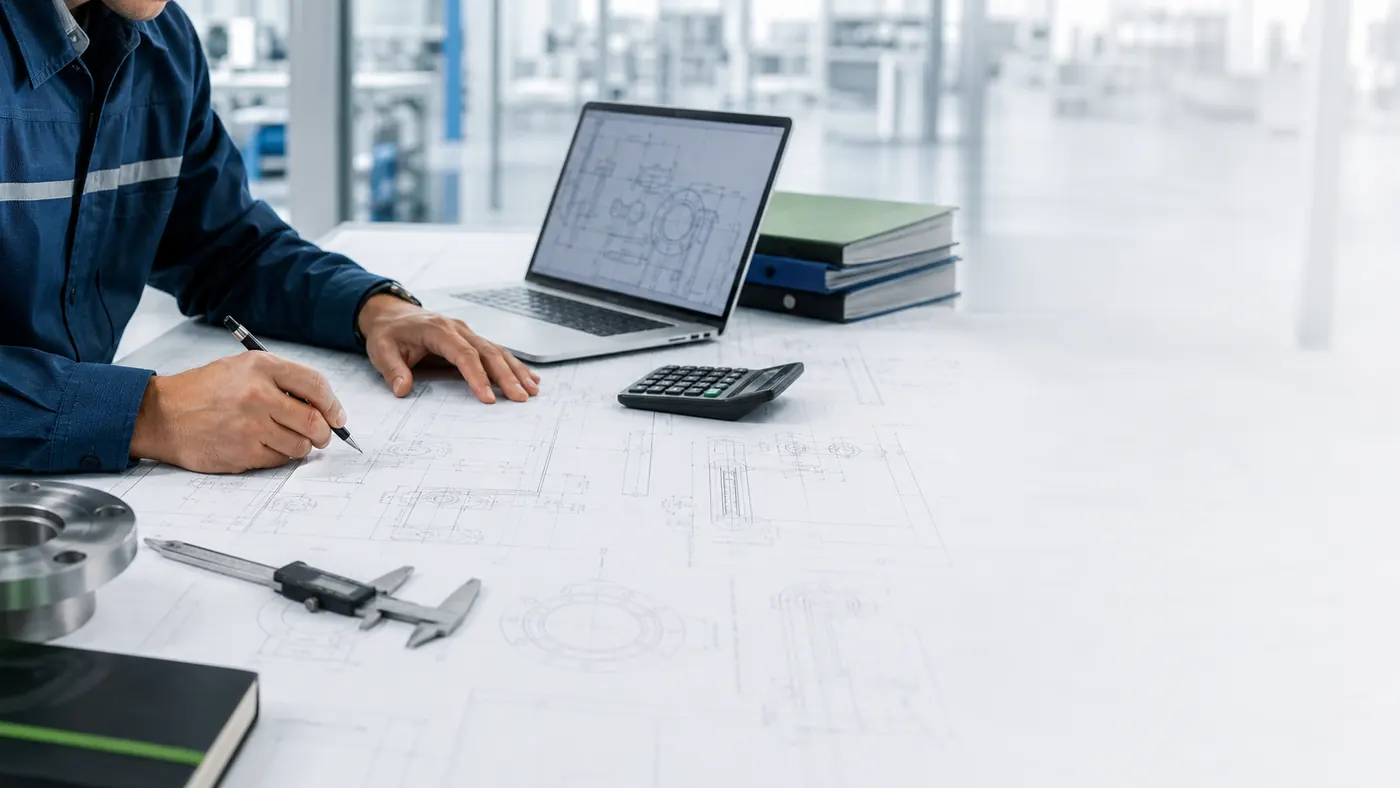Proyecto técnico de ingeniería industrial con planos, cálculos y documentación técnica
